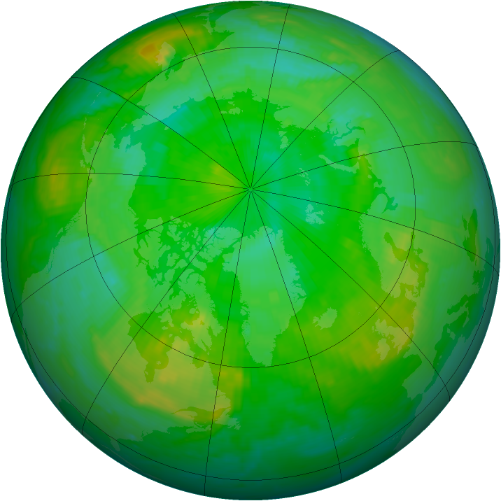 Arctic ozone map for 30 July 1998
